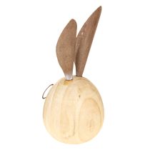 Artikel Hasen-Dekofigur aus Holz mit Metallohren und Brille 14 cm - Set aus 3 Figuren für Oster- und Frühlingsdekoration