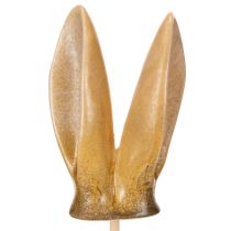 Artikel Gartenstecker Hasenohren aus Keramik, 29 cm, Braun, 4er-Set für Frühlings- und Osterdeko