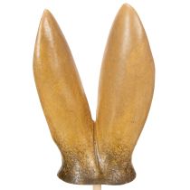 Artikel Gartenstecker Hasenohren aus Keramik, 29 cm, Braun, 4er-Set für Frühlings- und Osterdeko