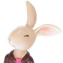 Artikel Hasenfiguren-Set aus Kunstharz Rosa-Braun 9cm, 4-teilig – Oster- und Frühlingsdeko