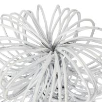 Artikel Drahtglocke aus Metall 23cm Weiss für rustikale Tischdekorationen