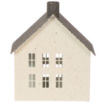 Artikel Lichthaus aus Metall 16cm Grau Beige für Innenbereiche