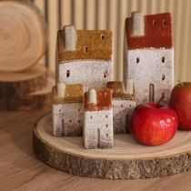 Artikel Dekohaus-Set Miniaturhäuser aus Keramik 9 cm Braun 3-teilig