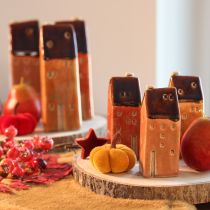 Artikel Keramik-Deko-Häuser Set 3-teilig, Miniatur, 10 cm, Handbemalt