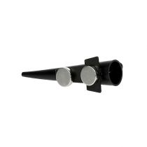 Artikel Herrenblumenanstecker mit Magnet Kunststoff Schwarz matt 7cm
