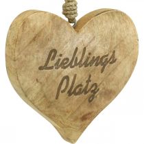 Herz aus Holz, Lieblingsplatz Schild, Dekoherz zum Hängen H13cm