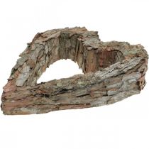 Artikel Deko-Herz aus Pinienrinde offen 30×24×6cm Braun-Rot