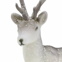 Artikel Deko-Hirsche beflockt weiss beschneit 27,5cm 2er-Set