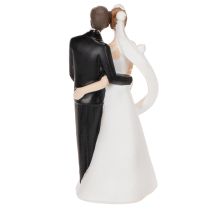 Artikel Hochzeitsfigur Brautpaar aus Polyresin 10,5cm Weiss-Schwarz mit Stassdekor
