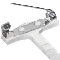Artikel Transparente Hochzeitsanstecknadeln aus Kunststoff und Metall, 5cm, Silber, 50 Stück
