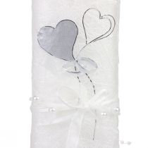 Artikel Hochzeitskerze Kerze Silberhochzeit Kerze Weiß 220/85mm