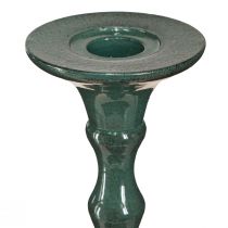 Artikel Kerzenhalter Metall Grün Keramikoptik 49 cm