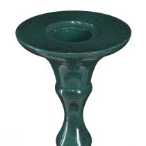 Artikel Hoher Kerzenständer aus Metall in Grün, 38 cm