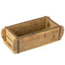 Artikel Holzdeko Vintage Look Ziegel-Form Braun, Rost 31×14,5cm H9cm