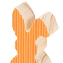 Artikel Holzhasen Set 6 Stück – Osterdeko Gelb Orange 4×8 cm