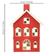 Artikel Holzhaus Deko-Lichthaus Rot-Weiss H19,5 cm Batteriebetrieb