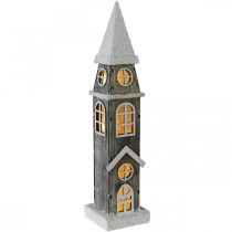 Artikel Lichthaus Turm aus Holz Kirchturm Weihnachtskirche H45cm