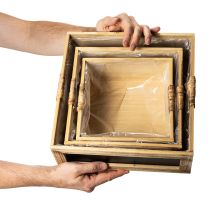 Artikel Holzkiste mit Tafel und Einsatz, 3 Grössen, Set