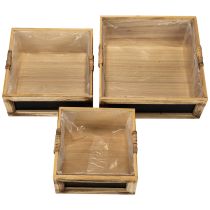Artikel Holzkiste mit Tafel und Einsatz, 3 Grössen, Set