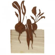 Artikel Pflanzkiste Holz 17×17×12 cm mit Rostdeko Rüben für Innen- und Aussenbereiche