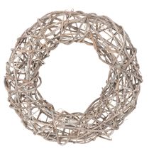 Artikel Holzkranz Dekokranz Natur Weiss Ø30cm H9,5cm