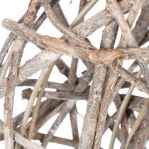 Artikel Holzkranz Dekokranz Natur Weiss Ø30cm H9,5cm