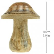 Artikel Holzpilz mit Rillen Herbst Deko Pilz Natur Mangoholz 10ר8cm