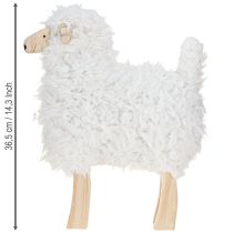 Artikel Holzdeko Schaf Weiss Natur 30x4,5x36,5cm Osterdekoration