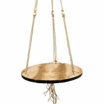 Artikel Pflanzenschaukel aus Holz und Jute, rund Ø34 cm, Länge 84 cm, natur
