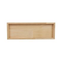 Holztablett Deko Tablett Holz Rechteckig Natur 40×14×2,5cm