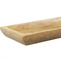Artikel Holztablett Rechteckig Mangoholz Lasiert Natur 25x13x2,5cm