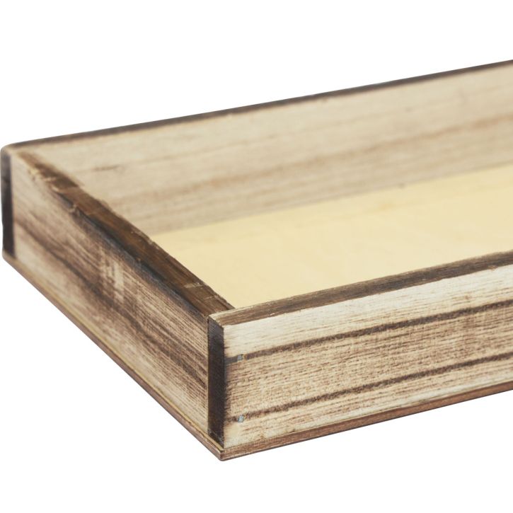 Artikel Holztablett geflammt 30x15x3cm - Dekotablett für Tischdeko
