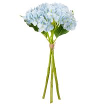 Artikel Künstliche Hortensie Blau 34 cm Set mit 3 Stielen