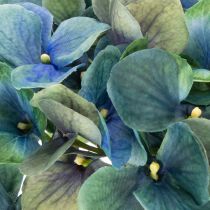 Artikel Künstliche Hortensie Einzelstiel blau grün 53 cm Polyester