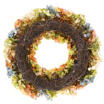 Artikel Künstlicher Hortensienkranz bunt 55 cm für Tür, Wand und Tischdekoration