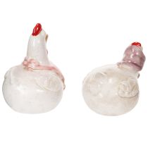 Artikel Keramik Hühnerfiguren 11 cm Mehrfarbig Osterdekoration Wohnzimmer 2er-Set
