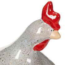 Artikel Keramik-Huhn Figuren 2er-Set in Grau mit Sprenkeln, 16 cm – Wohnraumdekoration
