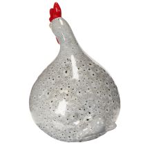 Artikel Keramik-Huhn Figuren 2er-Set in Grau mit Sprenkeln, 16 cm – Wohnraumdekoration