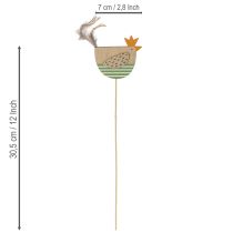 Artikel Hühnerstecker im Osterdesign zur fröhlichen Frühlingsdekoration 7cm 12St