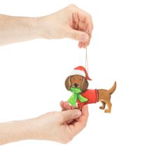 Artikel Weihnachtsanhänger Hunde aus Metall, 12 cm, 2 Stück