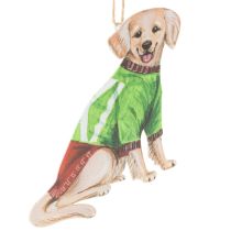 Artikel Weihnachtsanhänger Hunde aus Metall, 12 cm, 2 Stück