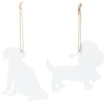Artikel Weihnachtsanhänger Hunde aus Metall, 12 cm, 2 Stück