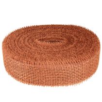 Artikel Juteband Gitterstruktur Terracotta 5 cm x 40 m für Dekoration und Floristik