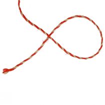 Artikel Juteband Jutekordel 2,5mm 200m Rot und Naturfarben für Dekoration und Bastelarbeiten
