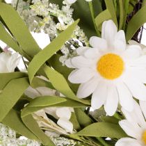 Artikel Blütenkranz künstliche Margeriten 55 cm Weiss-Gelb für Wohn- und Türdekoration
