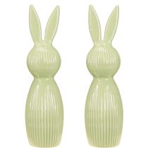 Artikel Keramik Osterhasen Figur 22 cm Pastellgrün 2er Set – Frühlingsdeko