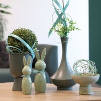Artikel Keramik Osterhasen Figur 22 cm Pastellgrün 2er Set – Frühlingsdeko