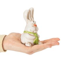 Artikel Osterhasen Figuren Handbemalte Keramik Deko Lustiges Design für Ostern dekorieren 11cm 4St