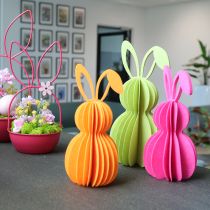 Artikel Dekorativer Filzhase 20 cm, 4er-Set, frühlingshafte Farben