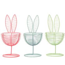 Artikel Deko-Drahtfigur Hase aus Metall, 16 cm, Pastellfarben, Set mit 3 Stück